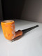 PIPE BRETONNE Ancienne En Céramique Avec Hermine - Bretagne KERALUC Quimper Motif OISEAU Long 19 Cm Poids 35 Grammes - Pipes En Terre Et Porcelaine