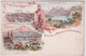 Litho - Gruss Vom Viuerwaldstattersee - Luzern & Pilatus -  Karte Von "Hoffmanns Stärkefabrik Salzufnen" - Luzern