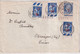 1941 - CERES + PAIX SURCHARGES COIN DE FEUILLE ! - ENVELOPPE De LYON => ZUG (SUISSE) - Lettres & Documents
