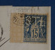 AH7 FRANCE  BELLE LETTRE 1893 PERFORé STL +BORD FEUILLE 15 C+  BORDEAUX POUR OLORON  + PERFIN + AFFRANCH. INTERESSANT - Other & Unclassified