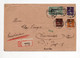 !!! MEMEL, LETTRE RECO D'HEYDEKRUG DE 1921 POUR CINCINNATI, AFFRANCH MERSONS & SEMEUSES SURCHARGES - Storia Postale