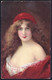 LITHO Chromo Art Nouveau ILLUSTRATEUR ASTI TSN 505 Nr. 4 Superbe Buste Femme Decolleté Négligé Fleur -  RARE - Asti