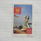 TUNISIA-(TUN-REF-TUN-22C)-GIRL IN CAR-(140)-(037-7542-419-2816)-(look From Out Side Card Barcode)-used Card - Tunesië