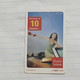 TUNISIA-(TUN-REF-TUN-22C)-GIRL IN CAR-(141)-(069-0721-574-2447)-(look From Out Side Card Barcode)-used Card - Tunisie