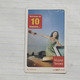 TUNISIA-(TUN-REF-TUN-22C)-GIRL IN CAR-(142)-(755-7064-278-9550)-(look From Out Side Card Barcode)-used Card - Tunesien