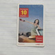 TUNISIA-(TUN-REF-TUN-22E)-GIRL IN CAR-(147)-(142-0578-276-0297)-(look From Out Side Card Barcode)-used Card - Tunisie