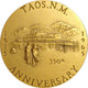 USA. MEDALLA 350 ANIVERSARIO FUNDACIÓN CIUDAD DE TAOS. 1.965. BRONCE DORADO. USA MEDAL - Profesionales/De Sociedad