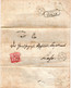 Wendebrief 1868 Mit Baden Nr. 18 PF IV - Dinglingen Friesenheim - Bezirksamt Lahr - Heiligenzell - Bahnpost - Covers & Documents
