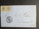 Nr 17A - In Paar Op Brief Uit Gent Naar Tirlemont (Tienen) - 1865-1866 Profil Gauche