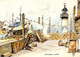 CPSM 29   GUILVINEC  LE PORT AQUARELLE ORIGINALE DE ROBERT LEPINE - Guilvinec