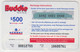 ZIMBABWE - Buddie Pay As You Go, Z$500, Exp.date  31/10/2004, Used - Zimbabwe