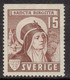 RELIGION HOLY MEN ST SAINT SANTA BIRGITTA BRIDGET BRIGIDA SWEDEN SUEDE SCHWEDEN 1941 Mi 288 Do FACIT 335 B1 Mint No Gum - Theologians