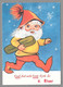 Elf Walking With A Christmas Gift Lutin Zwerg Illustr. Vänni - Used 1969 - Other & Unclassified
