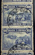 Brazil 1922 Scott 260 UNIQUE UNRECORDED VARIETY IMPERF BETWEEN100r Painting Ypiranga Independance (war Art Battle Horses - Oblitérés