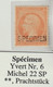 Frankreich SPÉCIMEN Yvert 6 (23) *, NaC, 40c. Empire Non Lauré, Michel 22 SP Prachtstück, 2 Scans - Especimenes