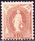 Schweiz Suisse 1905: HELVETIA 13 Zähne Dents WZ I Zu 88A Mi 76C Yv 95 (30c) * Mit Falz MLH (Zu CHF 8.00) - Unused Stamps
