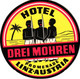 17 HOTEL LABELS AUSTRIA OOSTENRIJK ÖSTERREICH Drammen Wien Salzburg Garmsch Partenkirchen Arlberg Feldkirch Linz - Gorras