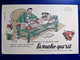 BUVARD PUBLICITAIRE  FROMAGE LA VACHE QUI RIT ILLUSTRATEUR  LUC HERVE BAILLE ECRIVAIN - Mostard