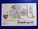 BUVARD PUBLICITAIRE  FROMAGE LA VACHE QUI RIT ILLUSTRATEUR HERVE BAILLE METIER CHARBONNIER - Mosterd