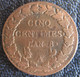 Cinq Centimes Dupré AN 8 A Paris, Référence Le Franc 40 - 5 Centimes
