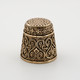 Delcampe - Thimble FLORAL Ethnic Pattern Needlework Solid Brass Metal Russian Souvenir - Dés à Coudre