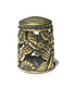 Delcampe - Thimble BUTTERFLY FLOWERS Openwork Tracery 2 Tone Solid Brass Russian Collection - Thimbles