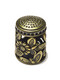 Delcampe - Thimble BUTTERFLY FLOWERS Openwork Tracery 2 Tone Solid Brass Russian Collection - Thimbles