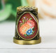 Thimble BOUQUET FLOWER EASTER Pattern Solid Brass Metal Russian Collection - Dedales