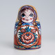 Thimble Big MATRYOSHKA DOLL Nesting Red Solid Porcelain Russian Ethnic Souvenir - Dés à Coudre