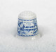 Thimble RUSSIAN BLUE PATTERN Crafwoman Flowers Solid Porcelain Ethnic Souvenir - Dedales