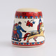 Thimble PEOPLE On Horse Carriage Russian Style Blue Solid Porcelain Ethnic - Dés à Coudre