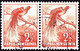 PAPUA NEW GUINEA 1952 QEII 2½d Orange Horiz Pair SG4 FU - Papua-Neuguinea