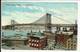 WILLIAMSBURG BRIDGE , NEW YORK CITY , 1923 + Cachet " TRAVEL EXPOSITION , GRAND CENTRAL PALACE " - Brücken Und Tunnel