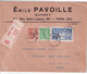 1939 - YVERT N°430 + MERCURE Sur ENVELOPPE RECOMMANDEE De PARIS - 1938-42 Mercure