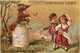 CHB119-chromos -chromo Veritable Extrait De Viande Liebig -fond Doré - Dorure -10x6,5cms -enfants -musique -trombone - - Liebig