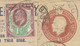GB 1911, Superb GV 3 D Postal Stationery Registered Envelope Uprated With EVII 1 ½ D Somerset Printing Also R-Label - Lettres & Documents