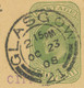 GB „GLASGOW / 21“ SCOTTISH DOUBLE CIRCLES (DOUBLE ARC TYPES 28mm) Superb EVII ½d ADVERTISING Wrapper To MEXICO - Briefe U. Dokumente