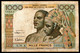 West African States,Ivory Coast,1000 Francs 1961,P-103Ac,serie G,as Scan - États D'Afrique De L'Ouest