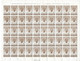 INDIA 1948 MAHATMA GANDHI ONE & HALF ANNA Mint Sheet Of 50 Stamps GUM DISTURB SEE SCAN (**) Inde Indien - Neufs