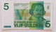 Netherlands 1973 - 5 Gulden ‘Vondel II’ - No 4078475667 - P# 95 - Near UNC - 5 Florín Holandés (gulden)
