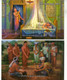 SRI LANKA.Pure Land Buddhism, 2 Postcards Addressed To ANDORRA,with Arrival Postmark - Budismo