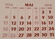 Buvard 777 CALENDRIER - Laboratoire - Enigme Musicale -Etat D'usage:voir Photos-15.5x23cm Fermé Environ- MAI 1958 - Produits Pharmaceutiques