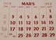 Buvard 778 CALENDRIER - Laboratoire - Enigme Musicale -Etat D'usage:voir Photos-15.5x23cm Fermé Environ- MARS 1958 - Produits Pharmaceutiques