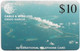 Diego Garcia - C&W - DGA-R-05a - Aerial View, 750 Microns, 1996, 10$, 5.000ex, Used - Diego-Garcia