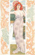 Illustration Illustrateur Carniel Femme Style Art Nouveau Cpa Carte Fantaisie Frau - Other & Unclassified