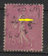 Variété Timbre SEMEUSE Lignée N°202 75 Centimes Rose, Taches Au Dessus De La Main - Used Stamps