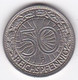 Allemagne 50 Reichspfennig 1929 F Stuttgart, En Nickel, KM# 49 - 50 Renten- & 50 Reichspfennig