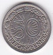 Allemagne 50 Reichspfennig 1929 F Stuttgart, En Nickel, KM# 49 - 50 Rentenpfennig & 50 Reichspfennig
