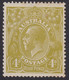 Australia 1924 KGV 4d Olive-green MH. SG 80a. - Mint Stamps
