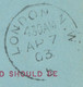 GB 1903 EVII 1d Lilac Superb Letter Card To Harlesden With Barred Duplex-cancel "LEWISHAM-S.E / 66 / 4" POSTMARK-ERROR - Lettres & Documents